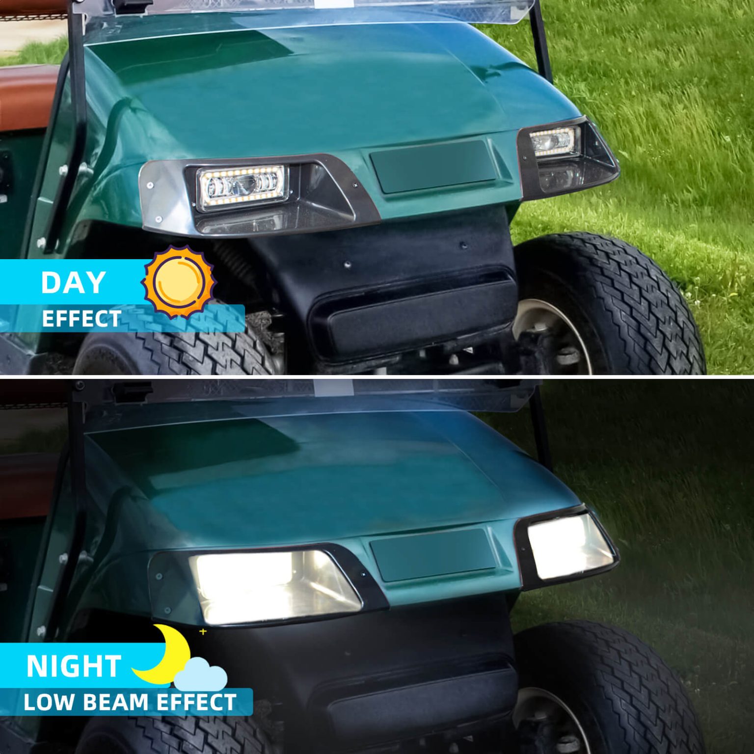 Nokins Deluxe Plus Led Light Kit Fit Ezgo Txt Gas And