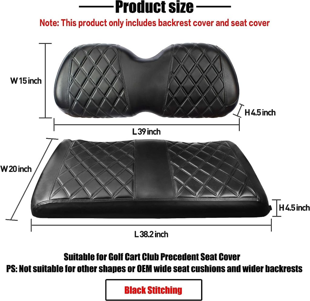 Nokins Seat Cover for Club Car/Ezgo/Yamaha/Rear Seat, No Staplers/Nails ...