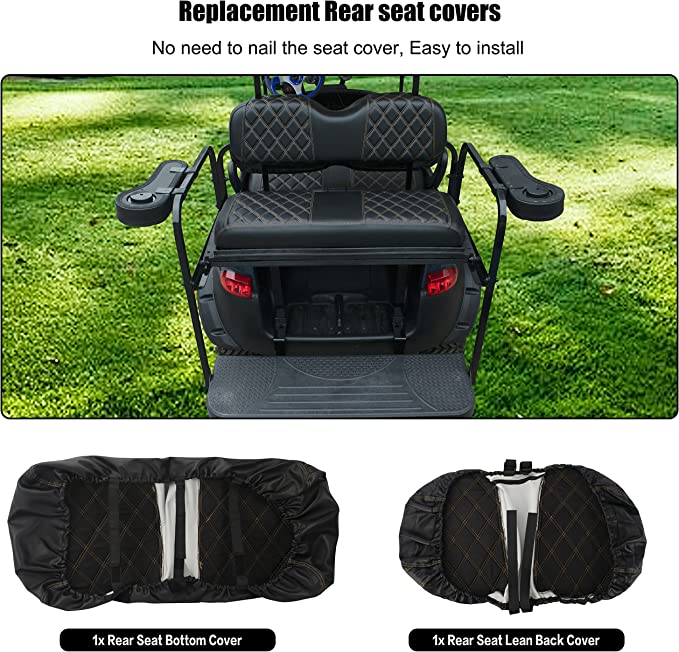 NOKINS Golf Cart RS Diamond Seat Cover, for Club Car EZGO Yamaha Common