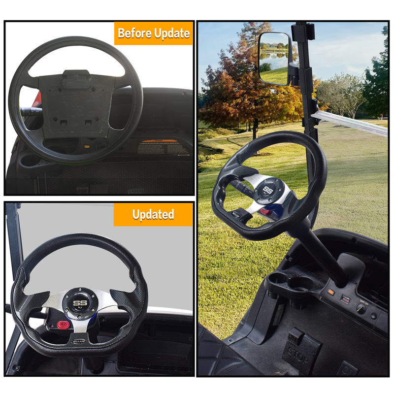 Universal Golf Cart Steering Wheel (D) fits Club Car EZGO Yamaha i40