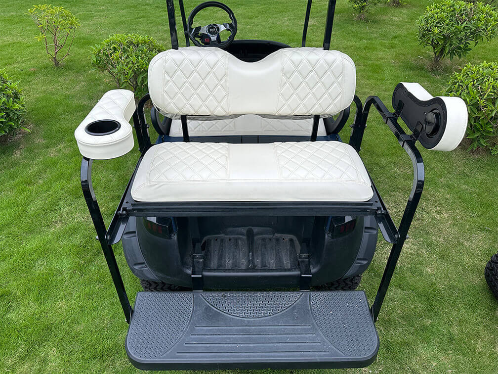 NOKINS Golf Cart Diamond Flip Armrest with Cup Holder, No Drilling