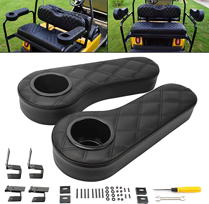 NOKINS Reposabrazos De Carrito De Golf Con Soporte Para Tazas, Reposabrazos Sin Perforación, Se