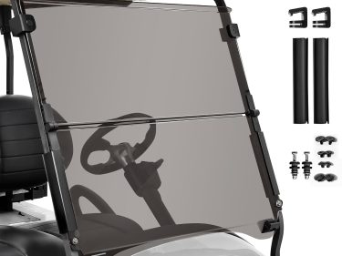 NOKINS Foldable Windshield For Club Car/Ezgo TXT Golf Cart Fold Down Design (options of colors and brands together in this link), Acrylic Material, Free Shipping (1)