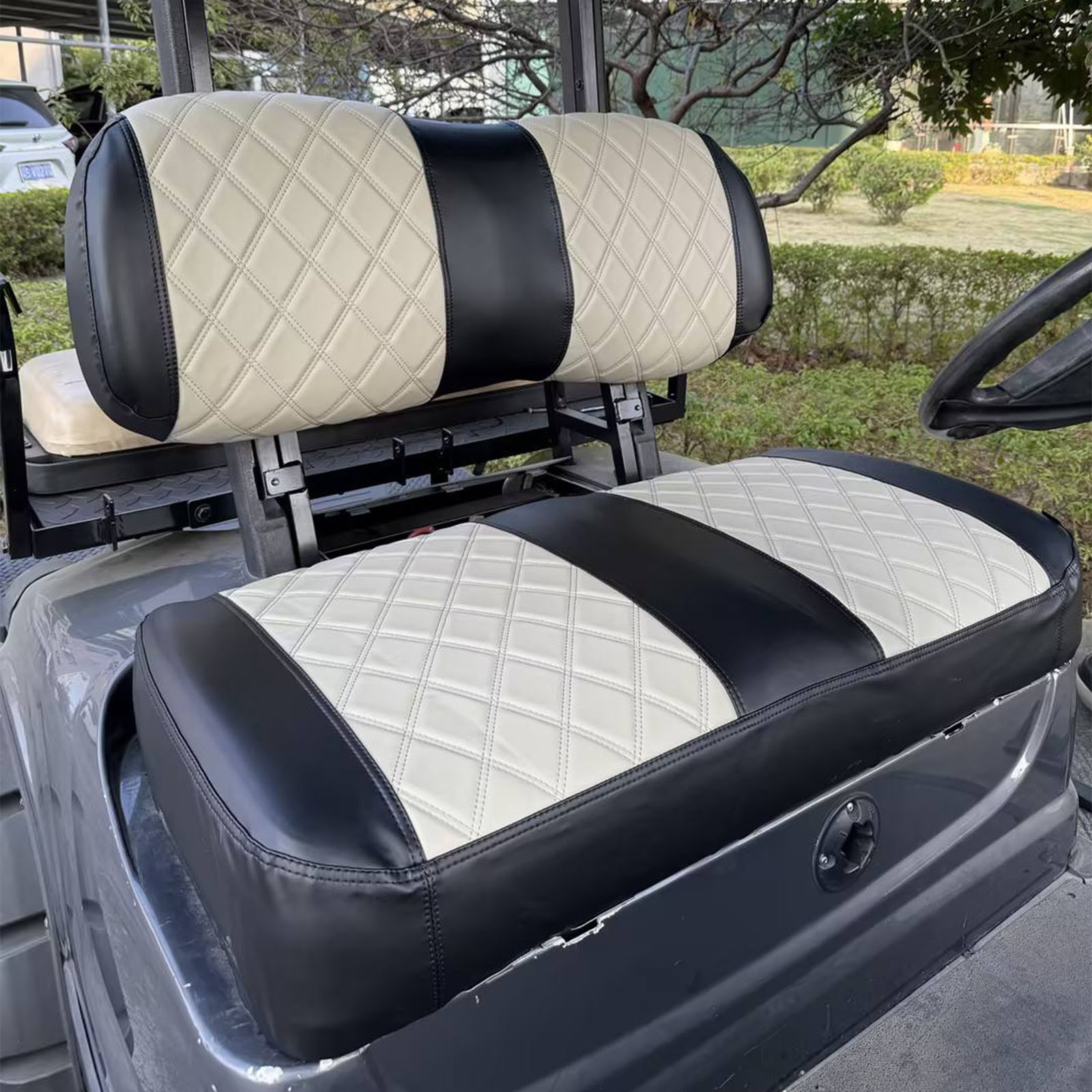 NOKINS Seat Cover for Club Car/Ezgo/Yamaha/Rear Seat, No Staples