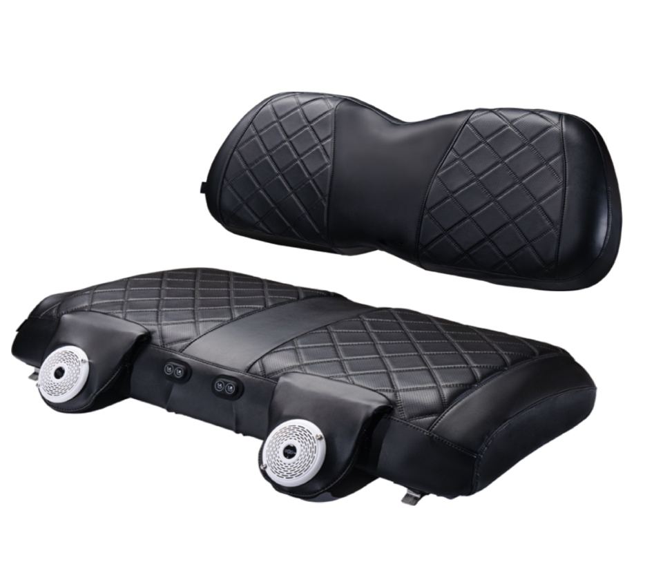 Ventilated and Heated Diamond Seat Cover for Club Car Precedent OEM Standard Front Seat, Make Winter Warm and Summer Cool