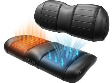 Ventilated and Heated and Vibrating Premium Front Seat Cushion Kit for Club Car Precedent 2012+/Tempo/Onward Golf Cart, Including NOKINS Replacement Backrest Cushion and Bottom Cushion Assembly Kit