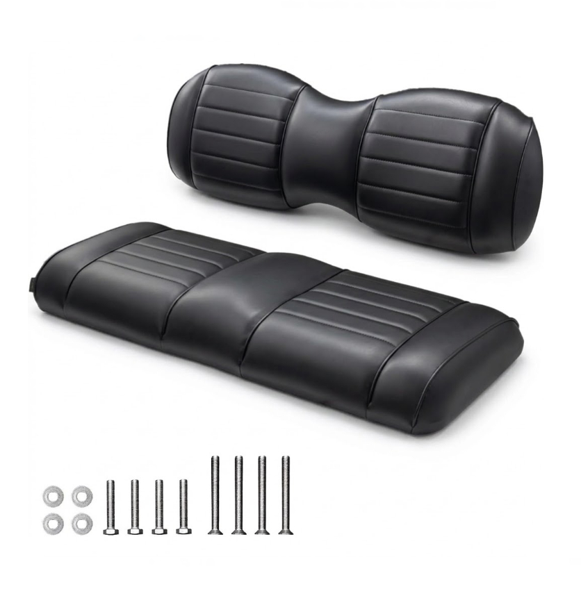 Premium Rear Seat Cushion Kit for Aftermarket Standard Rear Seat, Including NOKINS Replacement Backrest Cushion and Bottom Cushion Assembly Kit